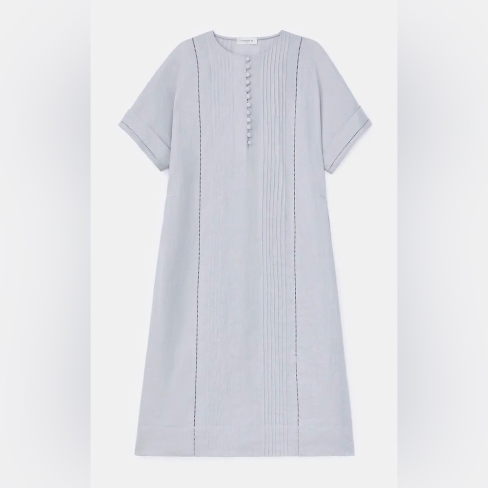 Lafayette 148 New York Soft Gray Midi Dress